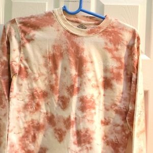Dickies Small Crop Top Pink Tie Die